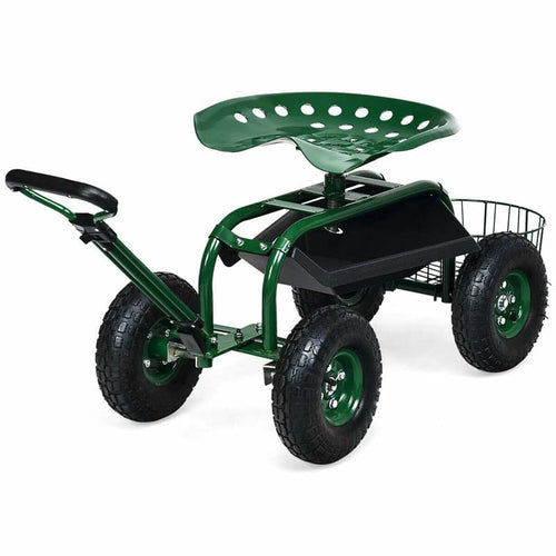 4-Wheel Rolling Garden Cart Gardening Workseat Sale, Price & Reviews ...