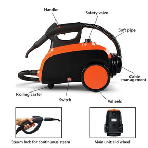Multipurpose Steam Cleaner, Heavy Duty Household Chemical-Free Floor Carpet Cleaning Machine with 1.5L Water Tank, 18 Accessories