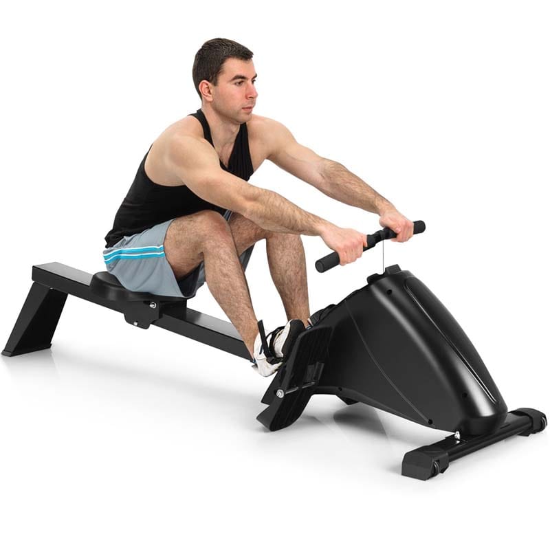 Folding Magnetic Rowing Machine with 10 Level Adjustable Resistance