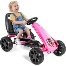 Canada Only - 4 Big Wheels Racer Pedal Go Kart for Kids With Clutch & Handbrake