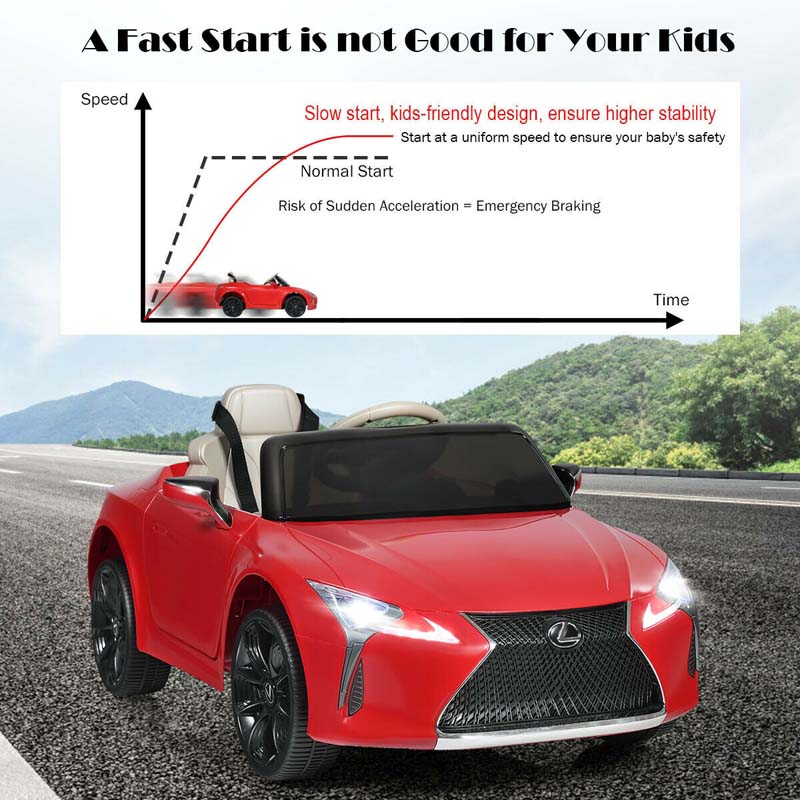 Licensed Lexus LC500 Kids Ride on Car, 12V Battery Powered Electric Vehicle Riding Toy Car with Remote Control