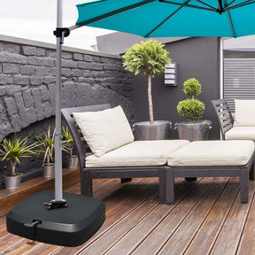 330 lbs Cantilever Offset Umbrella Base with Wheels, Water/Sand Easy Filled Weight Outdoor Patio Umbrella Base