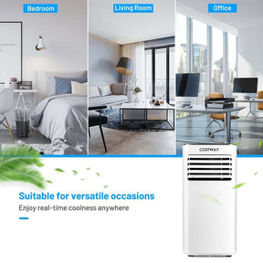 10000 BTU Portable Air Conditioner 3-in-1 Air Cooler Fan Dehumidifier with Touch Panel & Remote Control