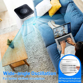 10000 BTU Portable Air Conditioner 3-in-1 Air Cooler Fan Dehumidifier with Touch Panel & Remote Control