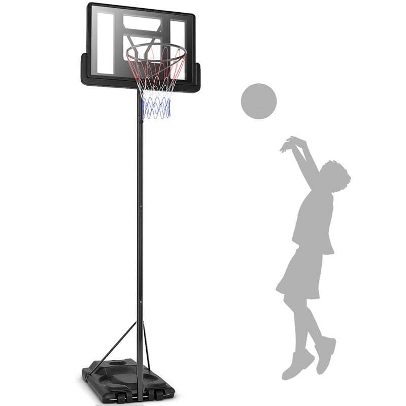 8.5-10 FT Portable Basketball Goal System Outdoor Basketball Hoop Stand with 39" Shatterproof Backboard