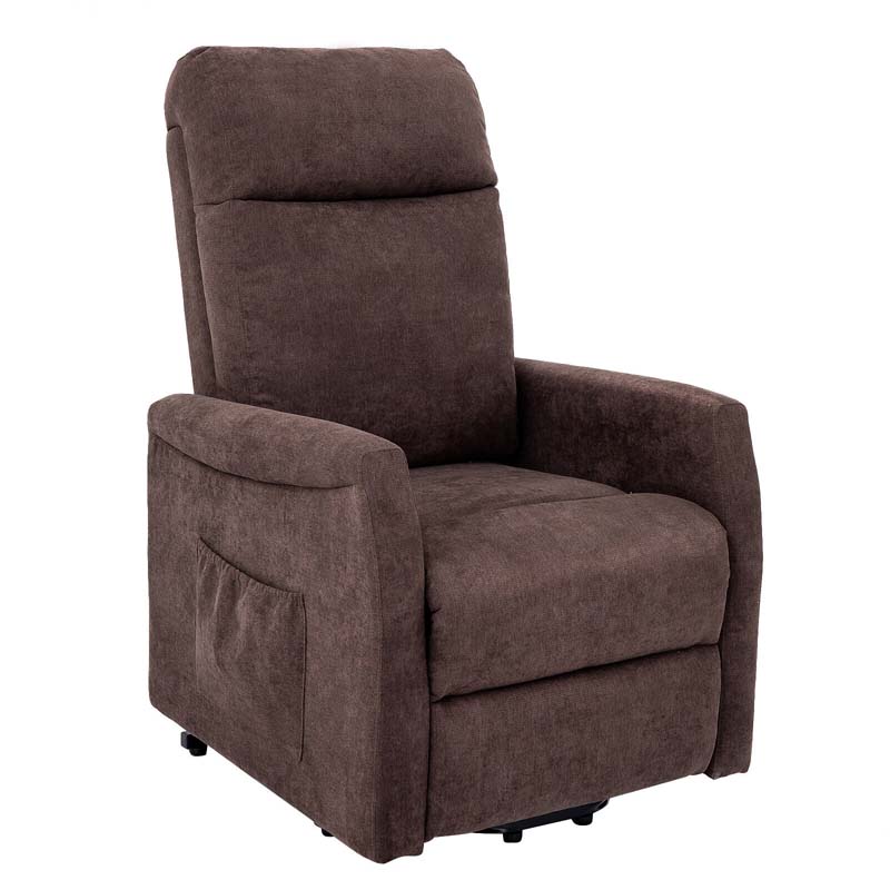 Fabric Power Lift Recliner Chair for Elderly, Electric Stand-Up Arm Chair with Remote, Adjustable Backrest, Side Pocket