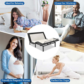 Adjustable Bed Base with Wireless Remote, Zero Gravity Smart Electric Bed Frame with Massage Modes