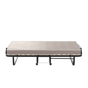 79" x 31.5" Rollaway Bed with Mattress, Portable Guest Bed Folding Sleeper Bed Cot