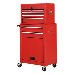 6-Drawer Rolling Tool Chest Removable Tool Storage Cabinet Toolbox Organizer with Sliding Drawers & Lock