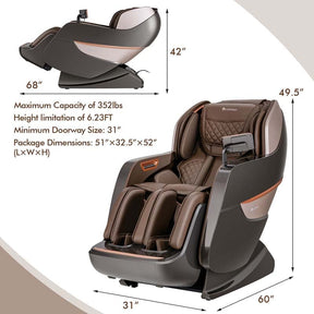 Thai Stretch 3D Full Body Zero Gravity Massage Chair with Heat Roller & LCD Touch Screen