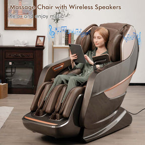 Canada Only - 3D Full Body Zero Gravity Massage Chair with Heat Roller & LCD Touch Screen