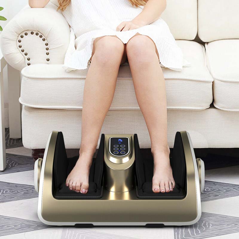 3D Foot Massager Machine with Heat, Leg/Calf/Ankle Shiatsu Feet Massaging for Neuropathy Pain, Plantar Fasciitis