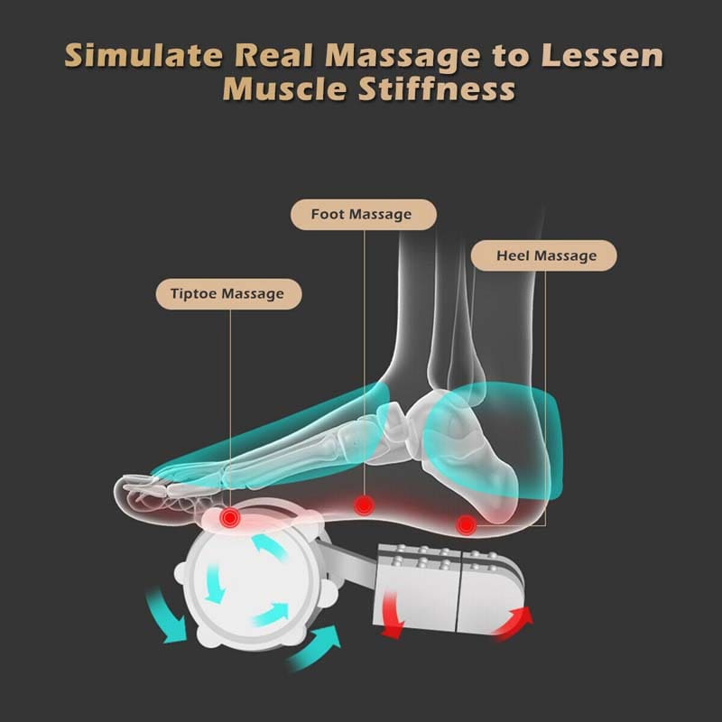 Comfier Shiatsu Foot Massager with Heat, Kneading Rolling Compression Feet  Massage Machine for Circulation Plantar Fasciitis Neuropathy Pain, Size up