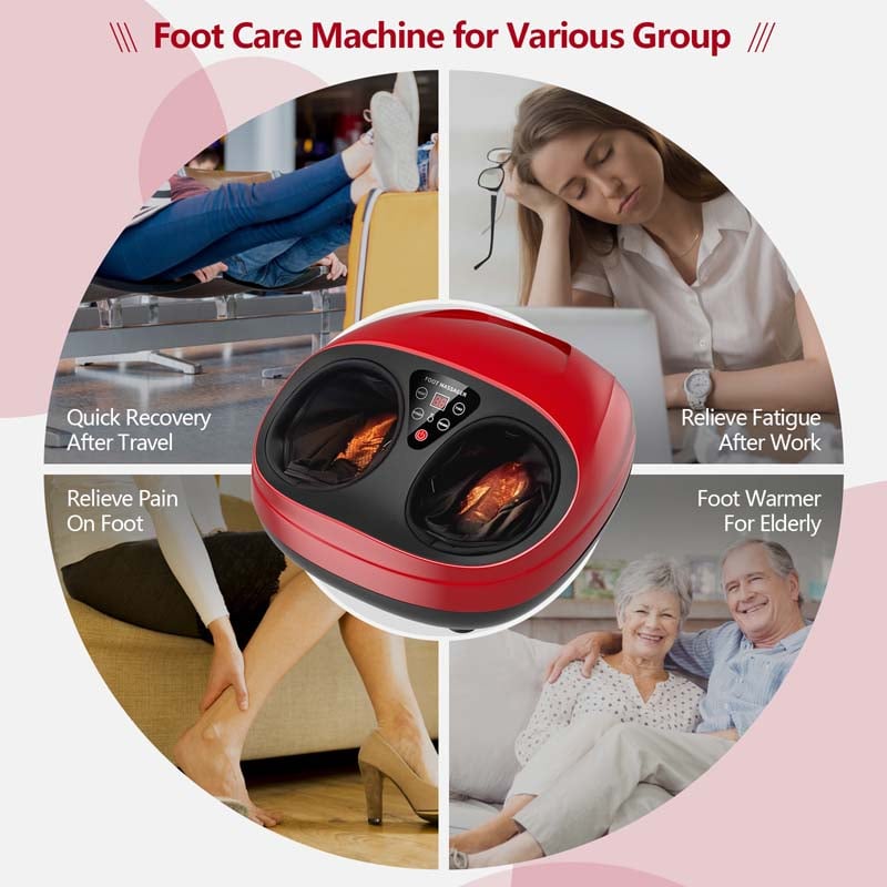 Foot Massager Machine with Heat & Remote, Shiatsu Foot Massager with Deep 3D Kneading Rolling Relieves Plantar Fasciitis