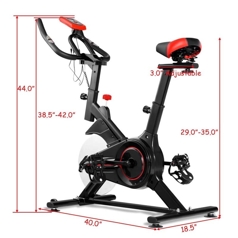 Indoor Stationary Exercise Bike with Heart Rate Sensor
