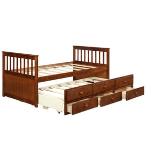 Canada Only - Twin Captain's Bed with Trundle Bed with 3 Storage Drawers