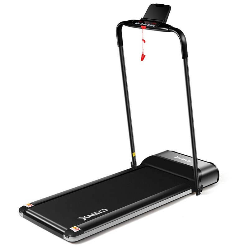 Ultra-thin Folding Treadmill, Compact Electric Motorized Exercise Running Machine with LCD Monitor Low Noise