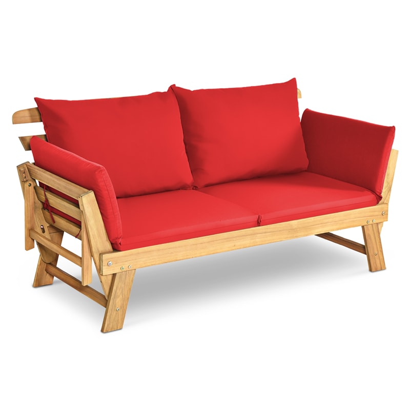 Canada Only - Adjustable Patio Convertible Sofa with Thick Cushion