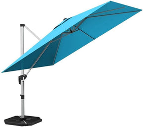 10 FT 360 Degree Tilt Aluminum Square Large Outdoor Patio Offset Cantilever Umbrella for Pool Deck Backyard