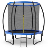 8/10/12FT ASTM Approved Outdoor Large Recreational Trampoline with Ladder & Enclosure Net Safety Pad